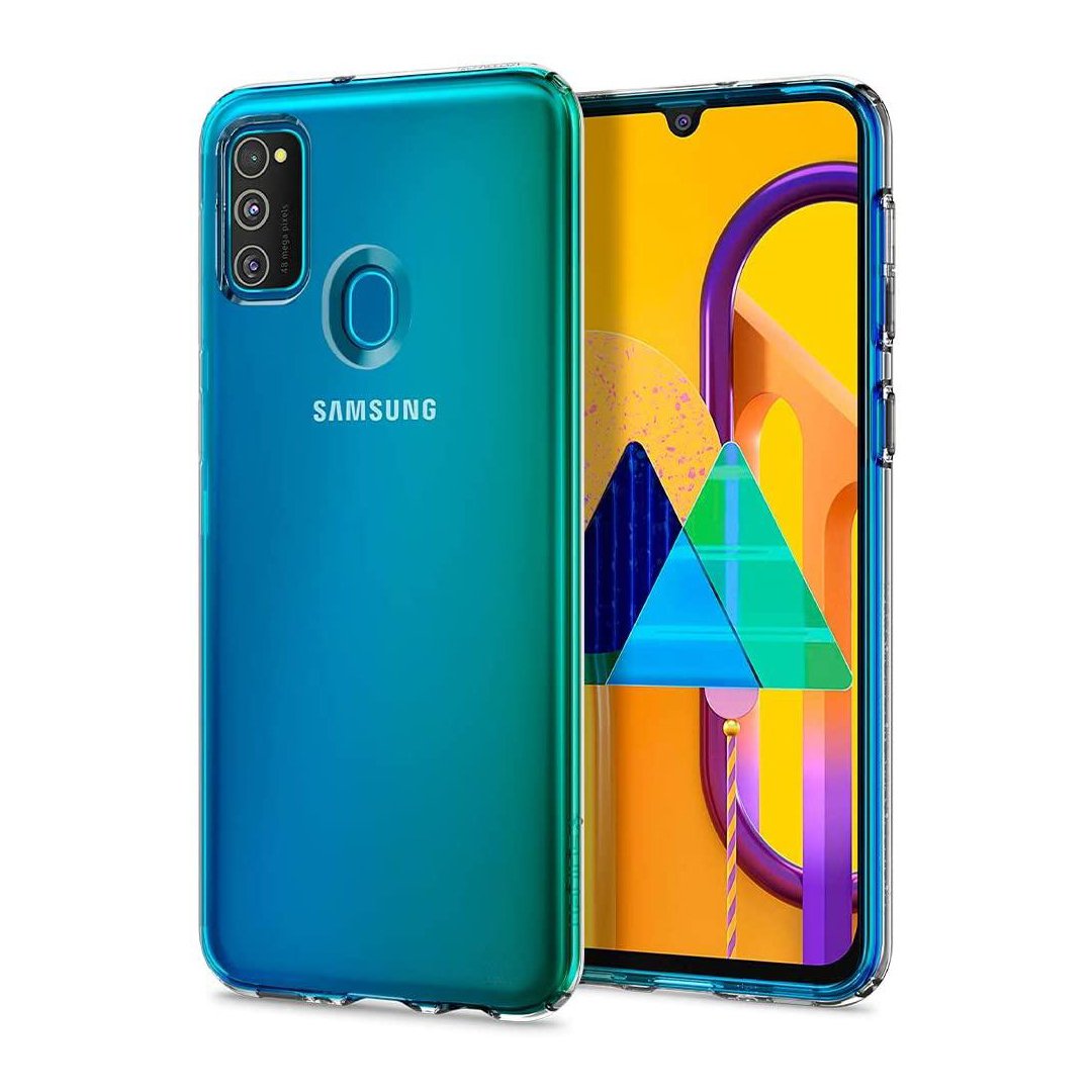 Galaxy M30s / M21 Kılıf, Spigen Liquid Crystal 4 Tarafı Tam Koruma Crystal Clear