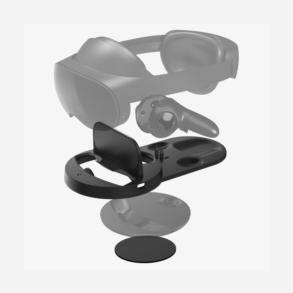 Spigen Meta Quest Pro VR Şarj İstasyonu Şarj Padi ile Uyumlu Stand DR100 Black