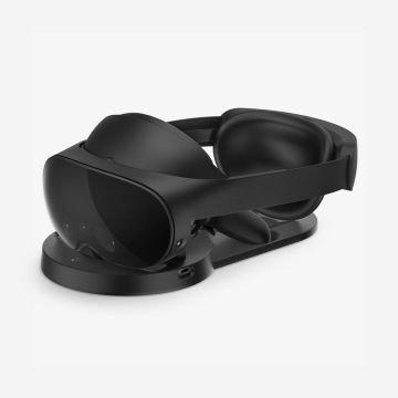 Spigen Meta Quest Pro VR Şarj İstasyonu Şarj Padi ile Uyumlu Stand DR100 Black