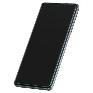 Galaxy S21 Ultra Kavisli Cam Ekran Koruyucu Tam Kaplayan, Spigen Glas.tR Platinum Perfect Fit Parmak İzi Uyumlu (UV Işık Dahil)