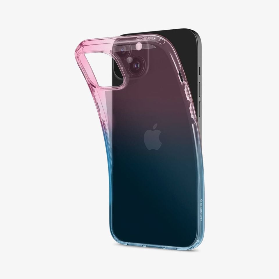 iPhone 15 Kılıf, Spigen Liquid Crystal 4 Tarafı Tam Koruma Gradation Pink