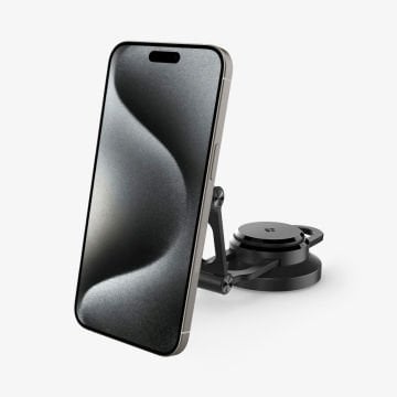 Spigen OneTap Pro MagFit MagSafe ile Uyumlu Kablosuz Manyetik Şarj Cihazı & Araç içi Telefon Tutucu