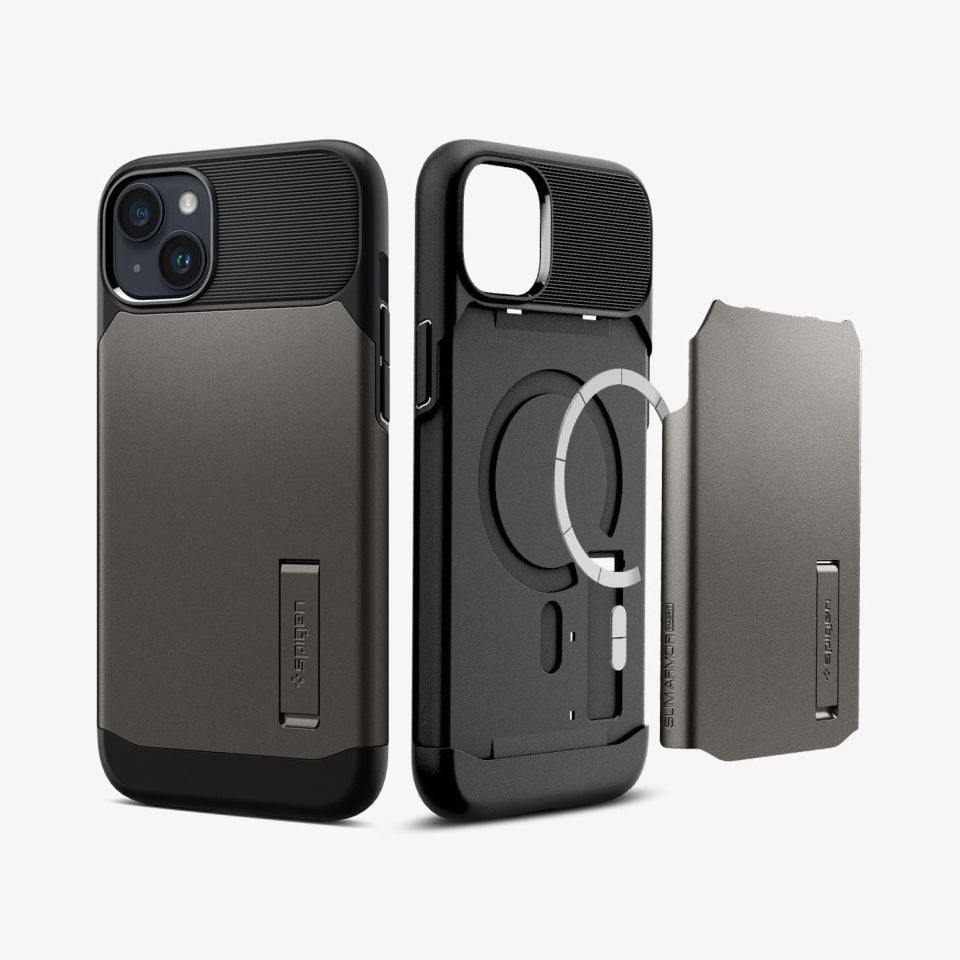 iPhone 14 Plus Kılıf, Spigen Slim Armor MagFit (MagSafe Uyumlu) Gunmetal