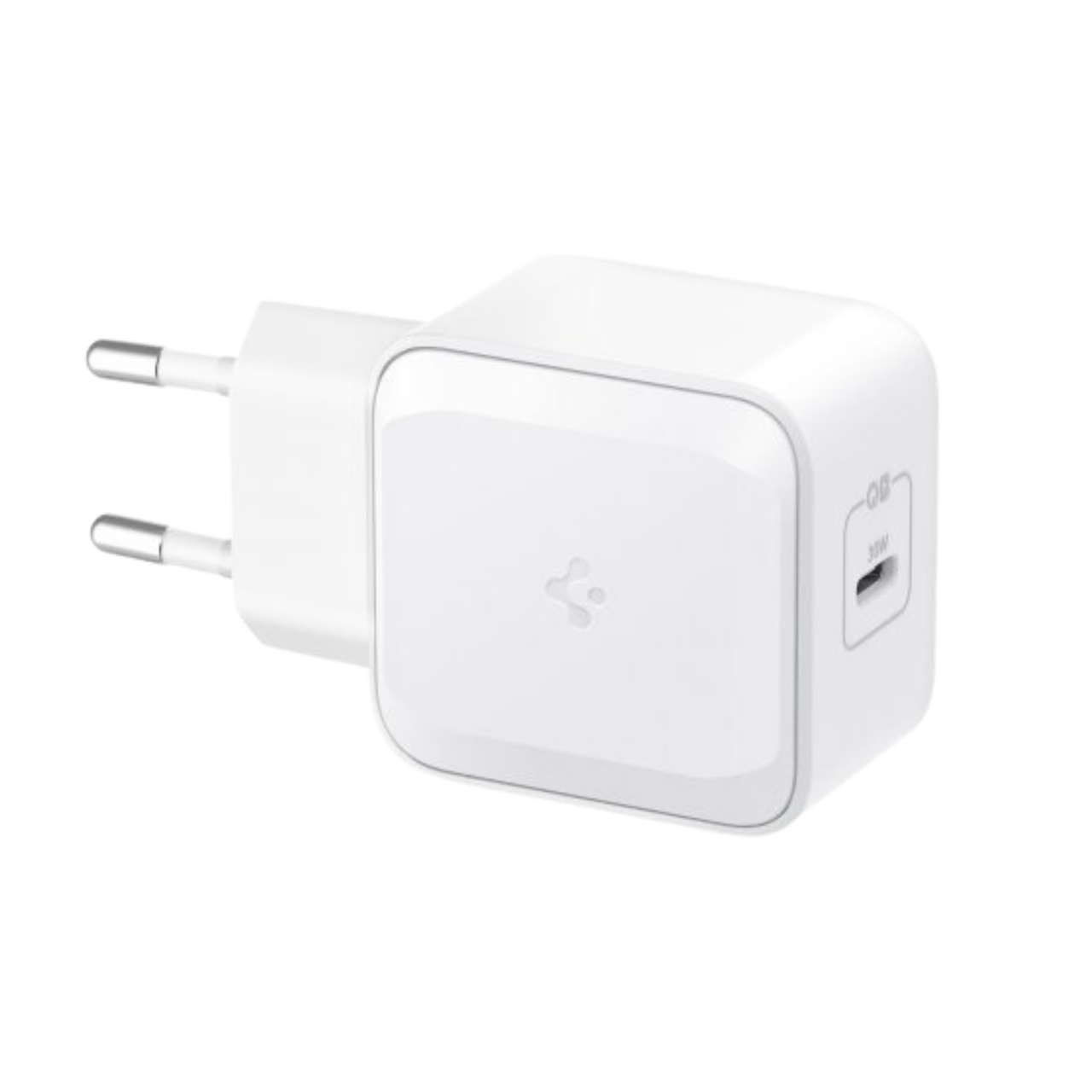 Spigen PowerArc ArcStation Pro 30W Hızlı Şarj Cihazı Gallium Nitride (GaN) USB-C PD 3.0 (Power Delivery) iPhone / Macbook Air / iPad Destekli Adaptör PE2008 White