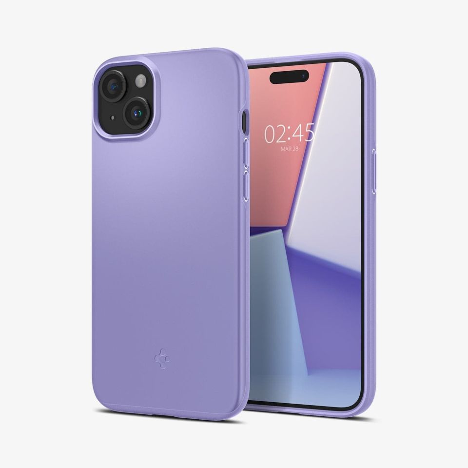 iPhone 15 Kılıf, Spigen Thin Fit Iris Purple