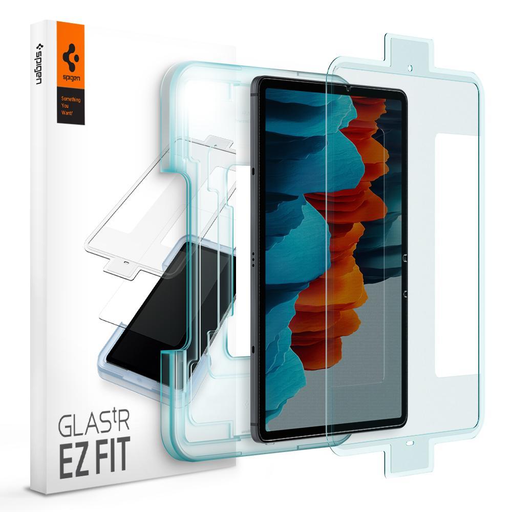 Galaxy Tab S8 / S7 Cam Ekran Koruyucu Kolay Kurulum, Spigen GLAS.tR EZ Fit Slim HD