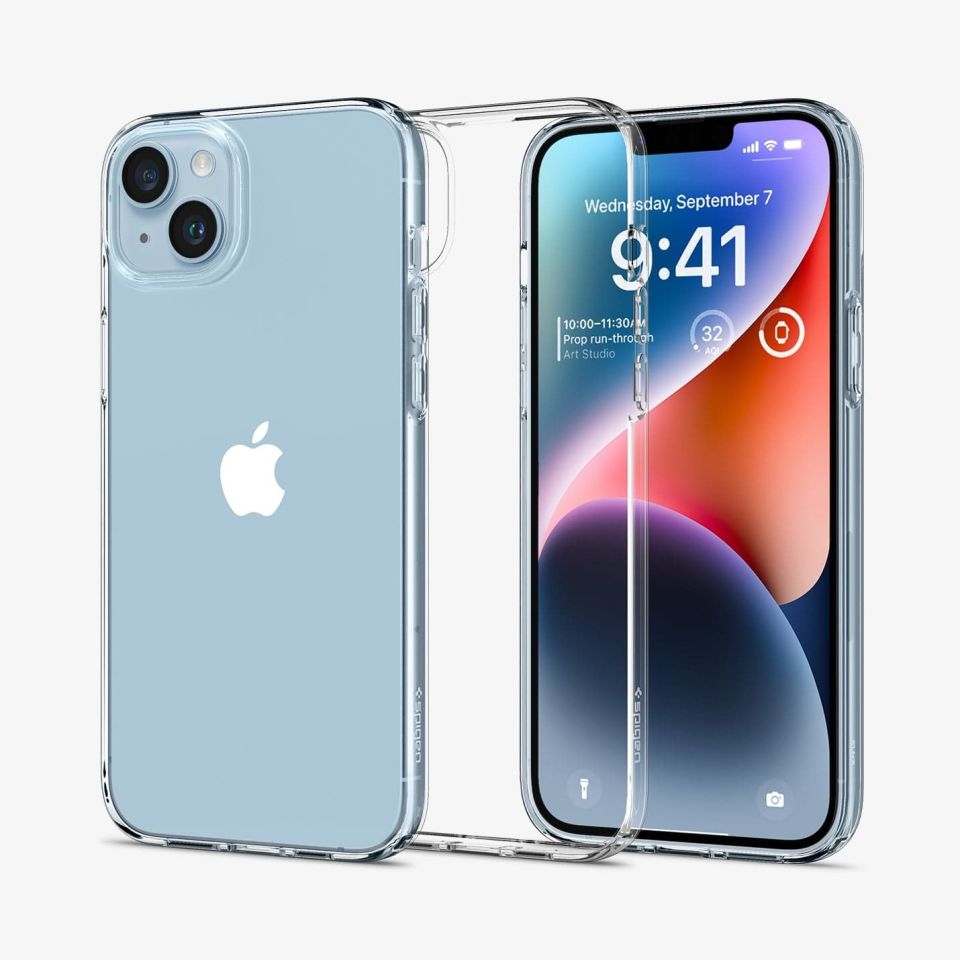 iPhone 14 / iPhone 13 Kılıf, Spigen Liquid Crystal 4 Tarafı Tam Koruma Crystal Clear