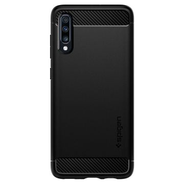 Galaxy A70 Kılıf, Spigen Rugged Armor Matte Black