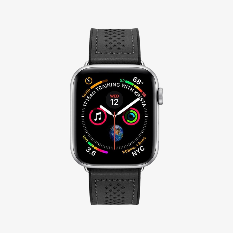 Apple Watch Serisi (41mm / 40mm / 38mm) Watch Kayış Kordon, Spigen Retro Fit Black