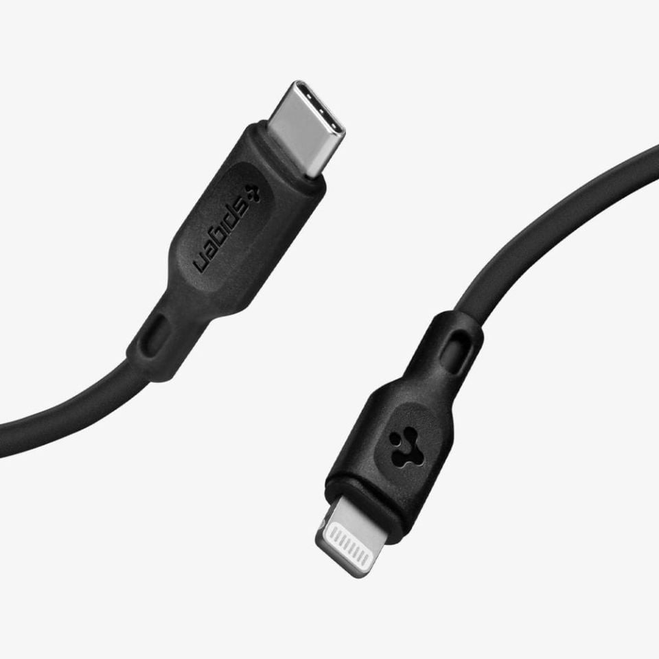 Spigen Essential Apple USB-C to Lightning PD (Power Delivery Destekli) Hızlı Şarj ve Data Kablo MFI Lisanslı (1 Metre) Black