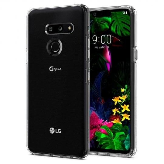 LG G8 ThinQ Kılıf, Spigen Liquid Crystal Crystal Clear