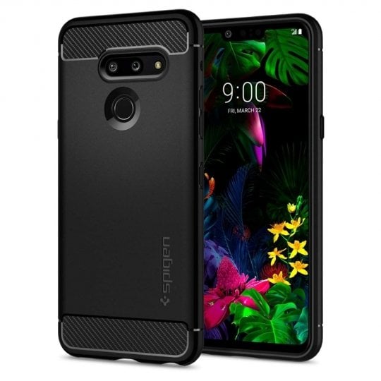 LG G8 ThinQ Kılıf, Spigen Rugged Armor Matte Black