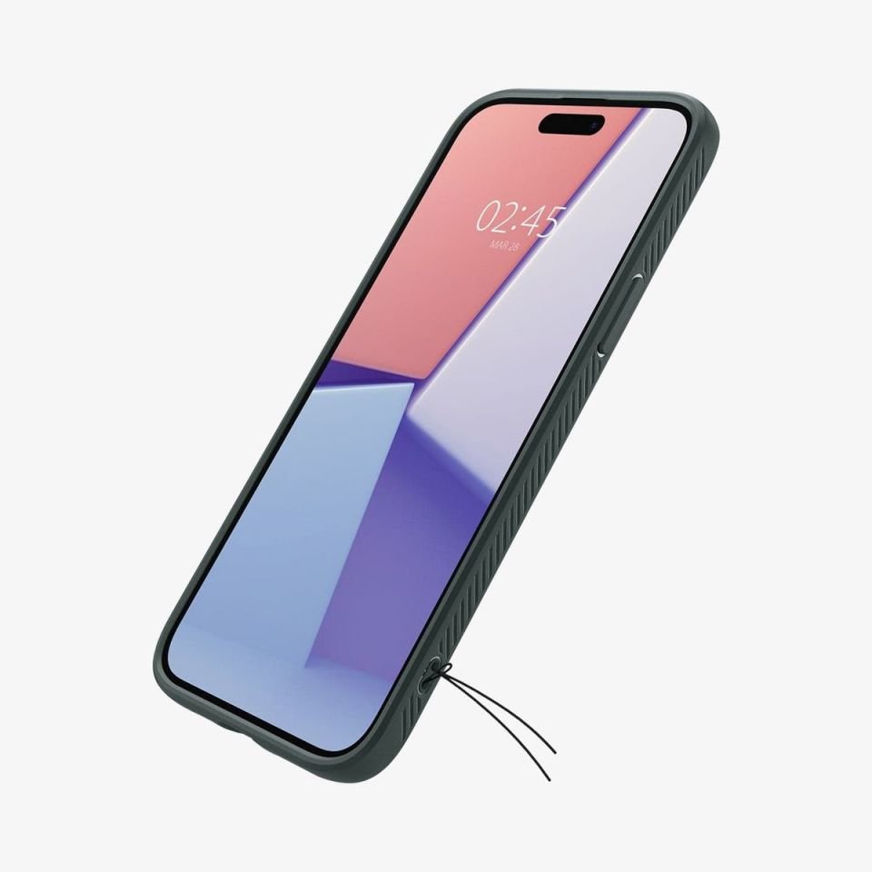 iPhone 15 Plus Kılıf, Spigen Liquid Air Abyss Green