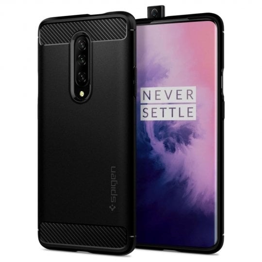 OnePlus 7 Pro Kılıf, Spigen Rugged Armor Matte Black