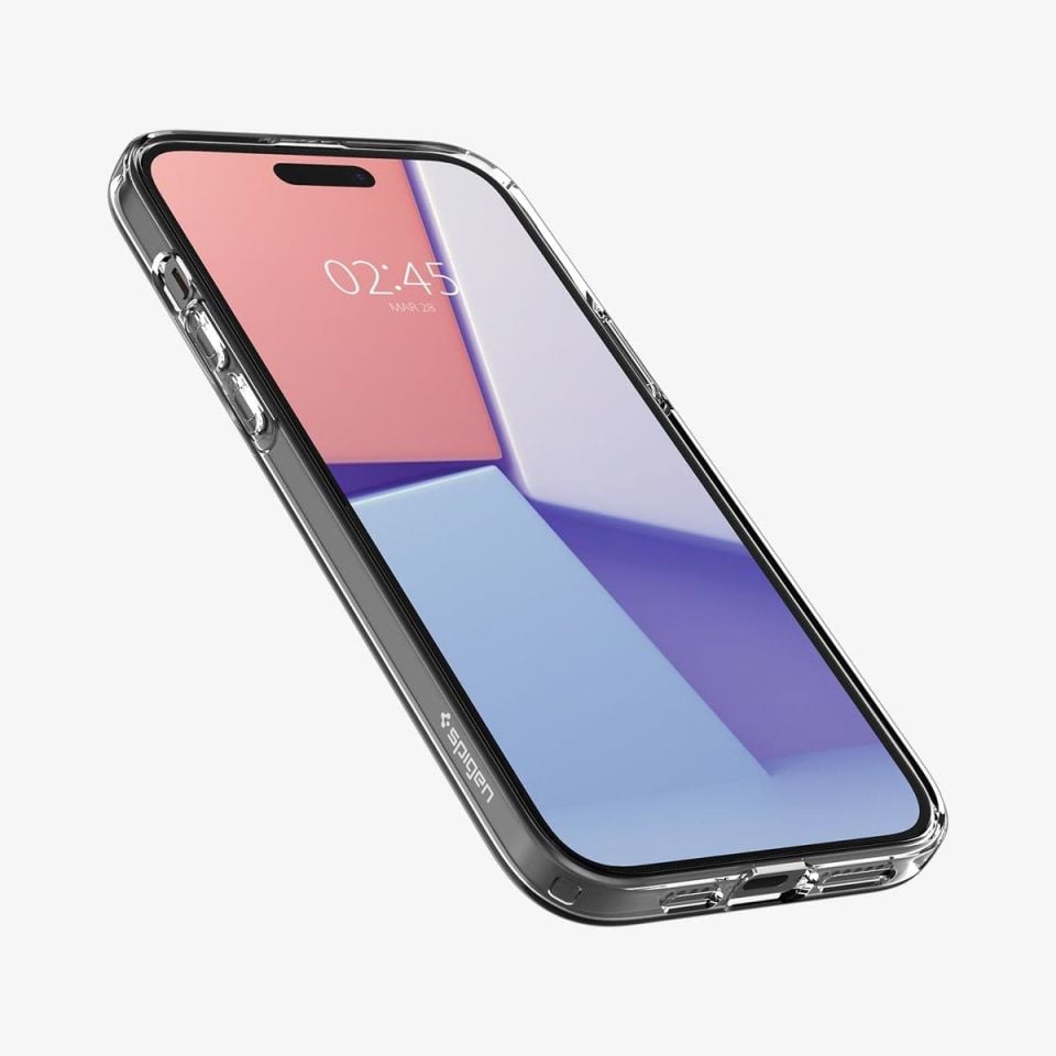 iPhone 15 Plus Kılıf, Spigen Liquid Crystal 4 Tarafı Tam Koruma Crystal Clear