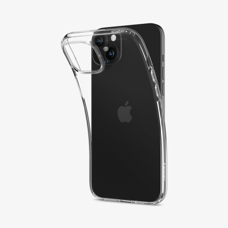 iPhone 15 Plus Kılıf, Spigen Liquid Crystal 4 Tarafı Tam Koruma Crystal Clear