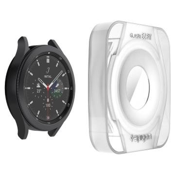 Galaxy Watch 4 Classic (41mm / 42mm) Cam Ekran Koruyucu Kolay Kurulum, Spigen Glas.tR EZ Fit Slim HD (2 Adet)