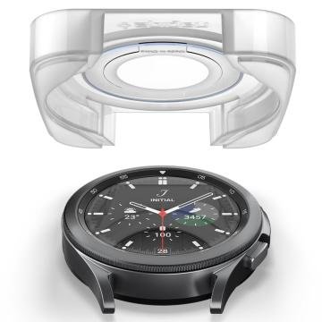 Galaxy Watch 4 Classic (41mm / 42mm) Cam Ekran Koruyucu Kolay Kurulum, Spigen Glas.tR EZ Fit Slim HD (2 Adet)