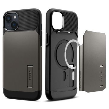 iPhone 14 / iPhone 13 Kılıf, Spigen Slim Armor Magfit (Magsafe Uyumlu) Gunmetal