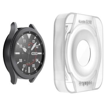 Galaxy Watch 4 Classic (46mm) Cam Ekran Koruyucu Kolay Kurulum, Spigen Glas.tR EZ Fit Slim HD (2 Adet)