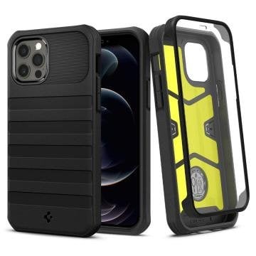 iPhone 12 / iPhone 12 Pro Kılıf Spigen Geo Armor 360 (Kılıf + Ekran Panelli Tam Koruma) Black