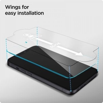 iPhone 13 Kılıf, Spigen Crystal Pack + Spigen Glas.tR Slim HD (2 Adet) 360* Cam Ekran Koruyucu Crystal Clear