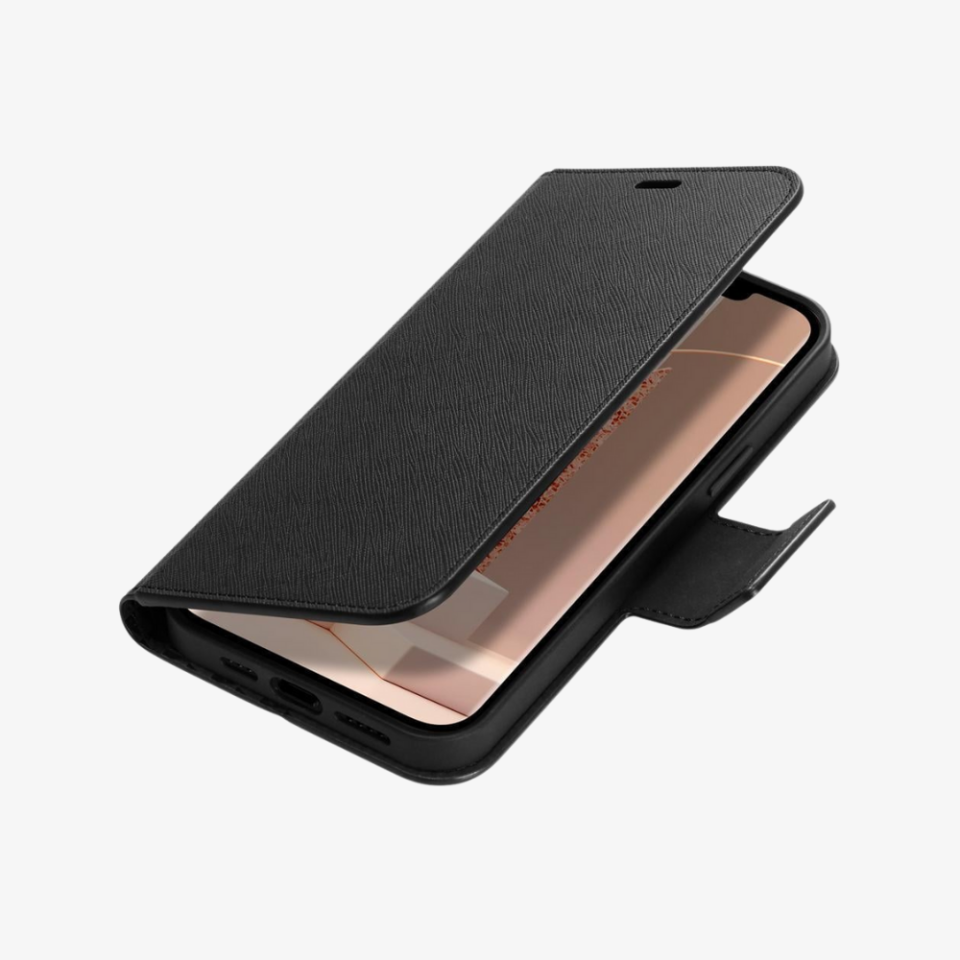 iPhone 12 / iPhone 12 Pro Kılıf, Caseology Câlin Saffiano Saffiano Black