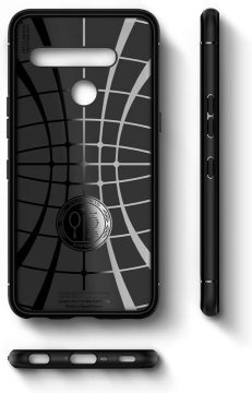 LG V50 ThinQ Kılıf, Spigen Rugged Armor Black