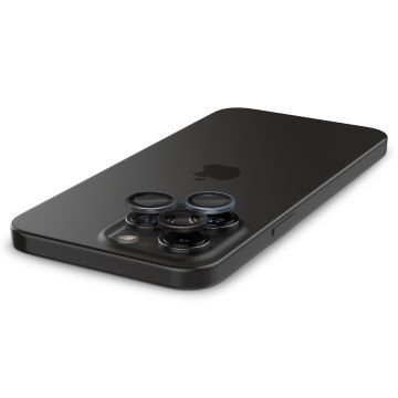 iPhone 15 Pro Max / iPhone 15 Pro / iPhone 14 Pro Max Kamera Lens Cam Ekran Koruyucu, Spigen Glas.tR EZ Fit Optik Pro (2 Adet) Zero One Edition