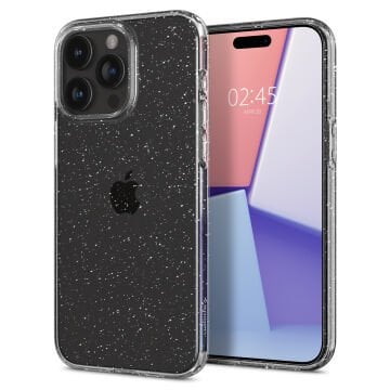 iPhone 15 Pro Max Kılıf, Spigen Liquid Crystal Glitter Crystal Quartz