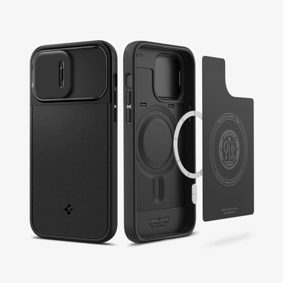 iPhone 14 Pro Max Kılıf, Spigen Optik Armor MagFit (MagSafe Uyumlu) Black
