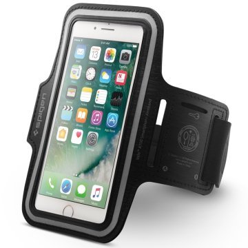 Spigen Velo Armband A700 Universal (Tüm Cihazlarla Uyumlu) Kılıf Spor için Kol Bandı Ter Geçirmez Black