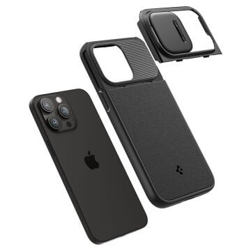 iPhone 15 Pro Kılıf, Spigen Optik Armor MagFit (MagSafe Uyumlu) Black