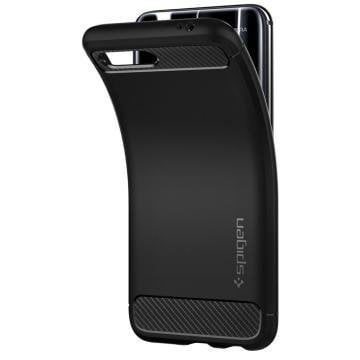 Huawei Honor 10 Kılıf, Spigen Rugged Armor Black