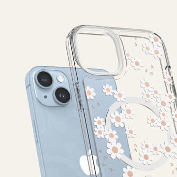 iPhone 14 Plus Kılıf, Ciel by Cyrill Cecile Mag (MagSafe Uyumlu) White Daisy