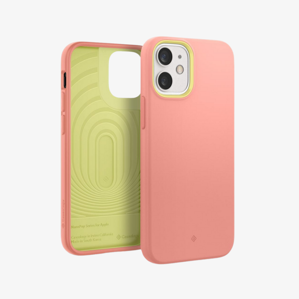 iPhone 12 Mini Kılıf, Caseology Nano Pop (Silikon) Peach Pink