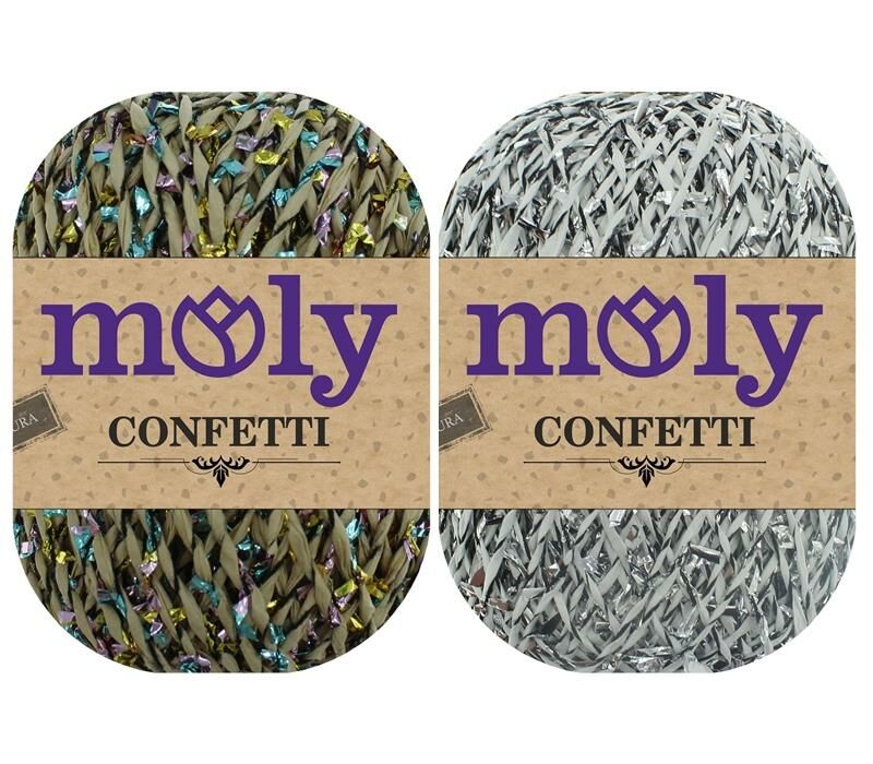 Moly Confetti Konfeti Kağıt El Örgü İpi 50 gr