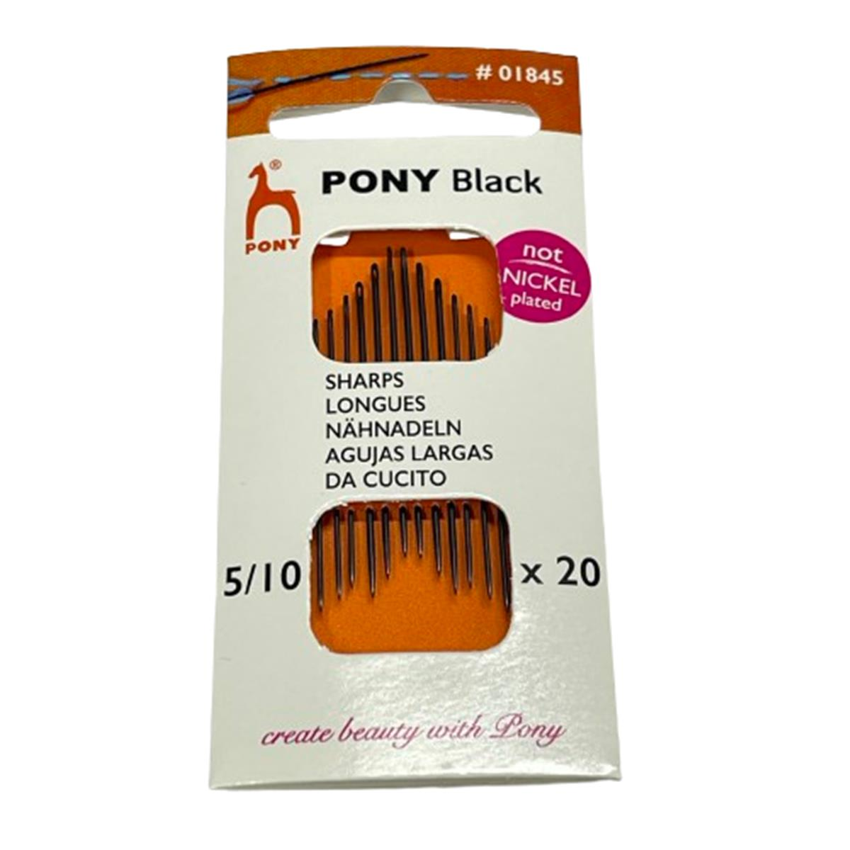 Pony Uzun Siyah Dikiş İğnesi No:5-10 01845