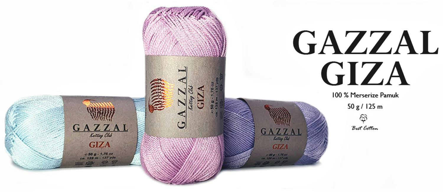 Gazzal Giza Amigurumi Pamuk Cotton Koton Merserize El Örgü İpi 50 Gr