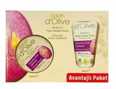 Dalan D'Olive Besleyici Hızlı Emilen Organik Üzüm Çekirdeği Krem 360 ml+ 60 ml