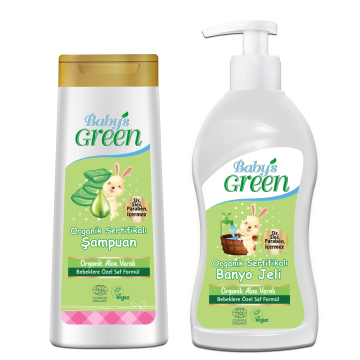 2'li Set Organik BEBEK Saç ve Vücut Şampuanı + Organik BEBEK Banyo Jeli EcoCosmos