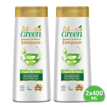 2'li Set Mom's Green Organik Aloeveralı Şampuan 400 ml EcoCosmos