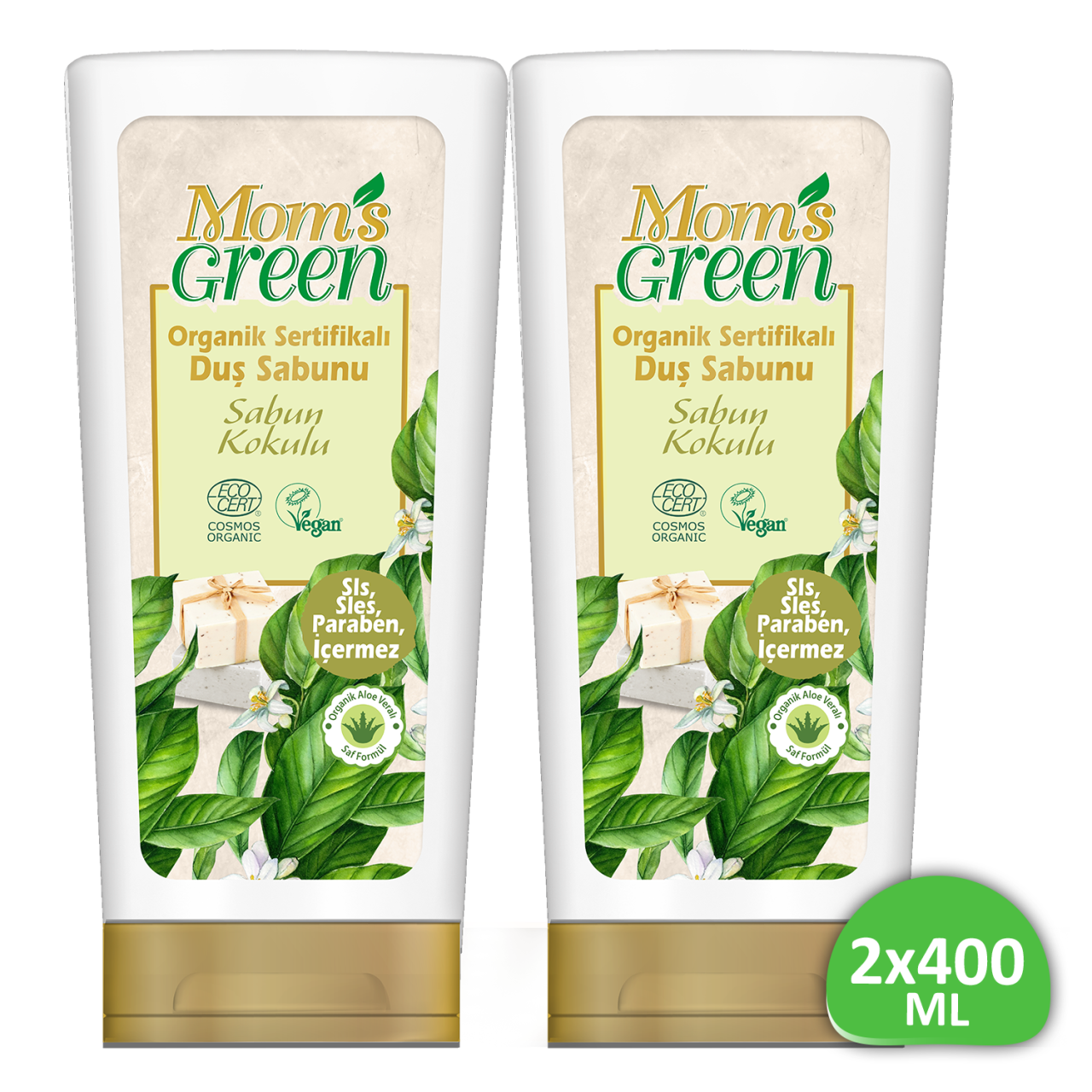 2'li Set Mom's Green Organik Sertifikalı Duş Sabunu 400 ml *2 EcoCosmos