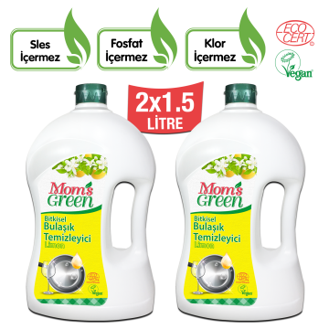 2'li Set Bitkisel Bulaşık Temizleyici 1,5 Litre LİMON - ECO