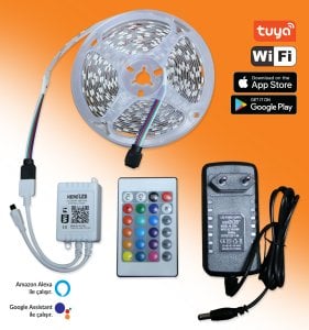 SMART AKILLI WİFİ KUMANDALI İÇ MEKAN 5050 5 MT RGB ŞERİT LED