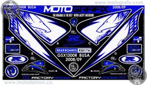 Suzuki Gsx R1300 Hayabusa 2008-2019 Model Motografix Damla Sticker