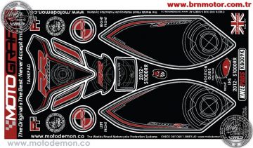Bmw S1000RR 2012-2014 Model Motografix Tank Pad+Damla Sticker Takımı