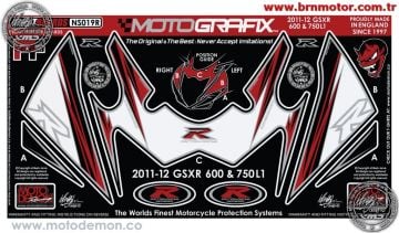 Suzuki Gsx R600 Gsx R750 2011-2012 Model Motografix Damla Sticker