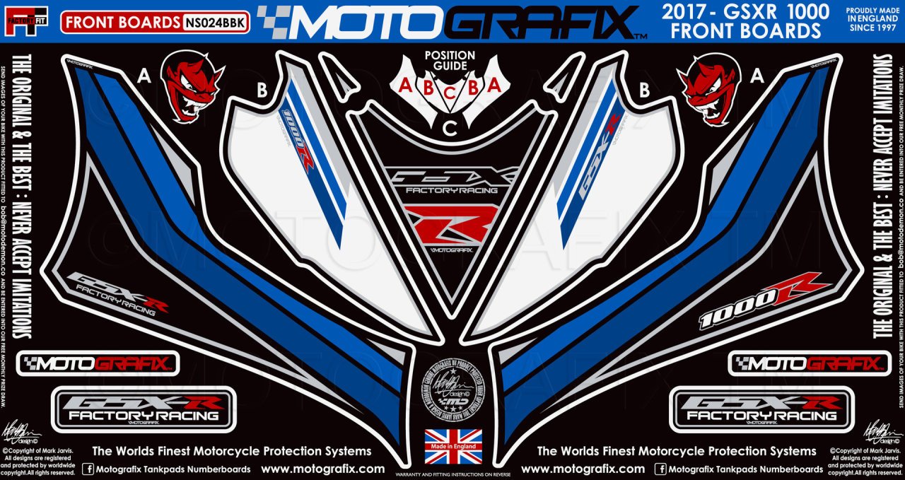 Suzuki Gsx R1000 2017 Model Motografix Damla Sticker