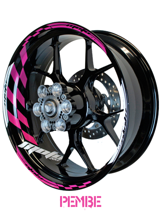 GP Racing Xmax Jant Sticker Seti Pembe